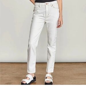 Elizabeth and James  Higt Rise Vintage Straight Leg White Jeans Size 10